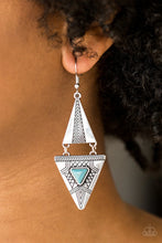 Load image into Gallery viewer, El Paso Edge - Blue Earrings - Paparazzi