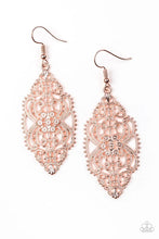 Load image into Gallery viewer, Ornately Ornate - Rose Gold Earrings - Paparazzi