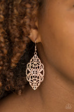 Load image into Gallery viewer, Ornately Ornate - Rose Gold Earrings - Paparazzi