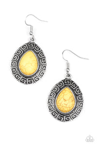 Tribal Tango - Yellow Earrings - Paparazzi