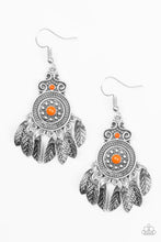 Load image into Gallery viewer, Lower East WILDSIDE - Orange Earrings - Paparazzi