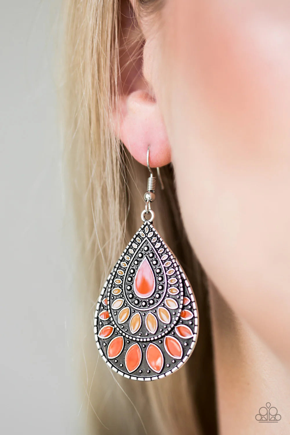 Westside Wildside - Orange Earrings - Paparazzi