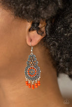 Load image into Gallery viewer, Courageously Congo - Orange Earrings - Paparazzi