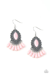 Private Villa - Pink Earrings - Paparazzi