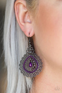 Carnival Courtesan - Purple Earrings - Paparazzi