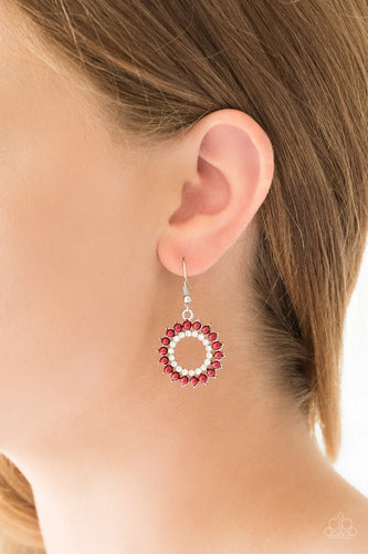 Wreathed in Radiance - Red Earrings - Paparazzi