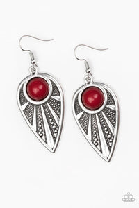 Take A WALKABOUT - Red Earrings - Paparazzi