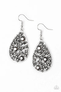 GLOW With The Flow - Silver Earrings - Paparazzi