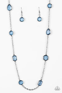 Glassy Glamorous - Blue Necklace - Paparazzi