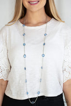 Load image into Gallery viewer, Glassy Glamorous - Blue Necklace - Paparazzi