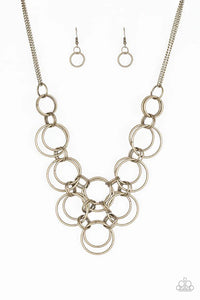 Ringing Off The Hook - Brass Necklace - Paparazzi