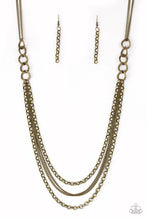 Load image into Gallery viewer, Mechanical Mayhem - Brass Necklace - Paparazzi