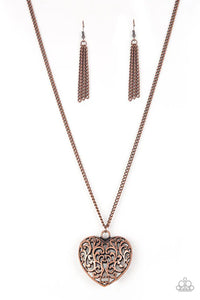 Victorian Virtue - Copper Necklace - Paparazzi