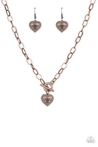 Say No AMOUR - Copper Necklace - Paparazzi