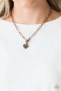 Say No AMOUR - Copper Necklace - Paparazzi