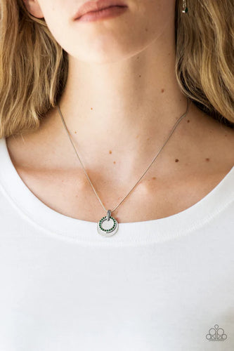 Front and CENTERED - Green Necklace - Paparazzi