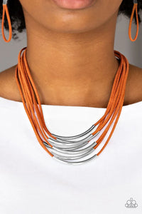 Walk The WALKABOUT - Orange Necklace - Paparazzi