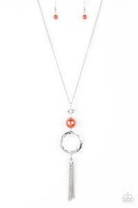 Bold Balancing Act - Orange Necklace - Paparazzi