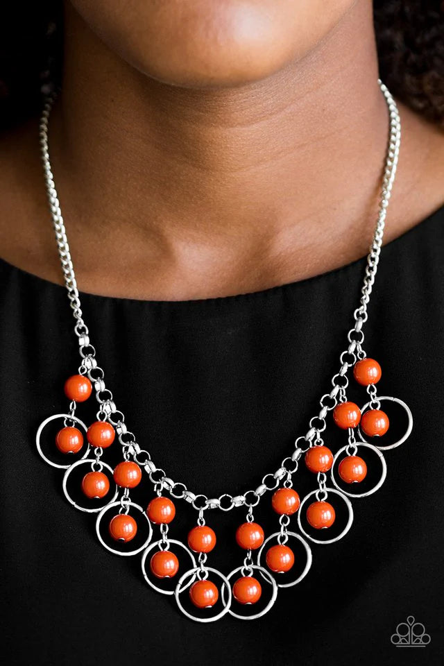 Really Rococo - Orange Necklace - Paparazzi