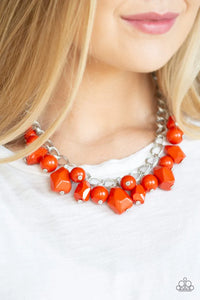 Gorgeously Globetrotter - Orange Necklace - Paparazzi