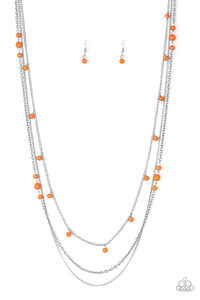 Laying The Groundwork - Orange Necklace - Paparazzi