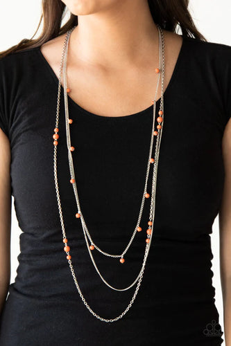 Laying The Groundwork - Orange Necklace - Paparazzi