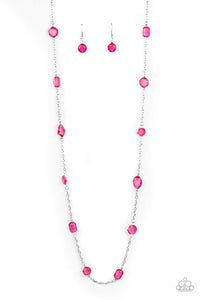 Glassy Glamorous - Pink Necklace - Paparazzi