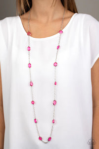 Glassy Glamorous - Pink Necklace - Paparazzi