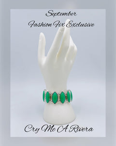 Cry me a RIVERA - Green Bracelet - Paparazzi