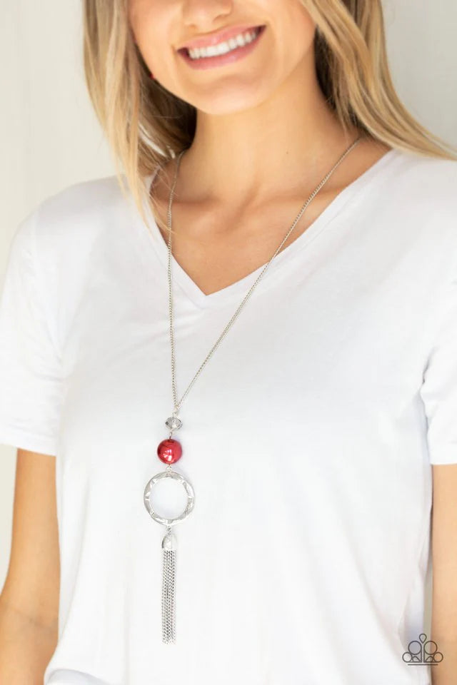 Bold Balancing Act - Red Necklace - Paparazzi