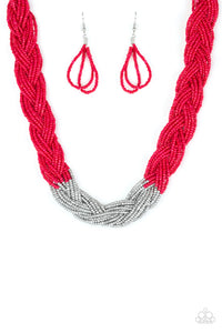 Brazilian Brilliance - Red Necklace - Paparazzi