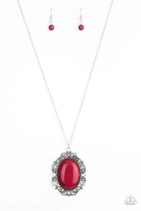 Vintage Vanity - Red Necklace - Paparazzi