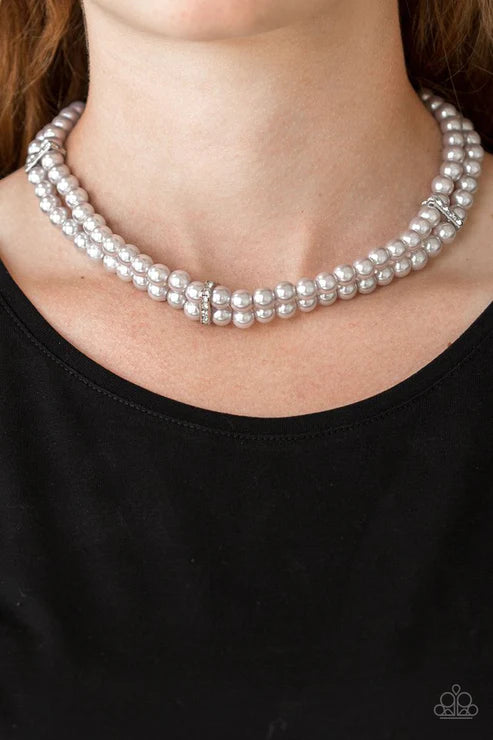 Put On Your Party Dress - Silver Necklace - Paparazzi