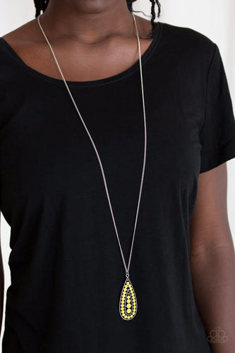 Tiki Tease - Yellow Necklace - Paparazzi