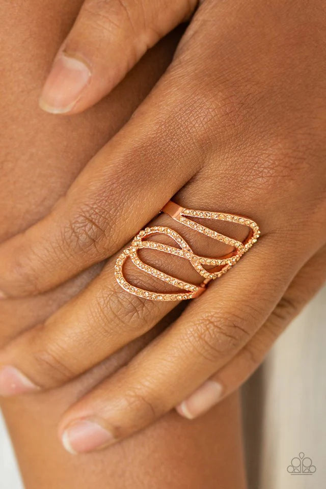 Chasing Starlight - Copper Ring - Paparazzi