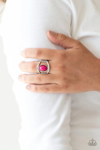 Radiating Riches - Pink Ring - Paparazzi