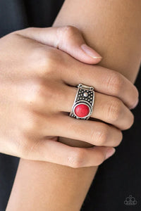 Summer Oasis - Red Ring - Paparazzi
