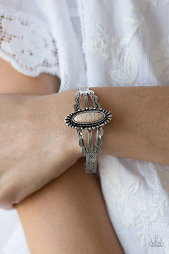 Desert Sage - White Bracelet - Paparazzi