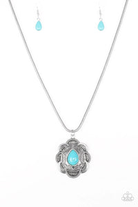 Mojave Meadow - Blue Necklaces - Paparazzi