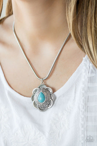 Mojave Meadow - Blue Necklaces - Paparazzi