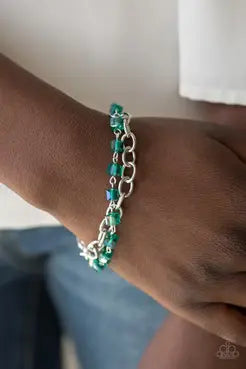 Life Of The Block Party - Green Bracelet - Paparazzi