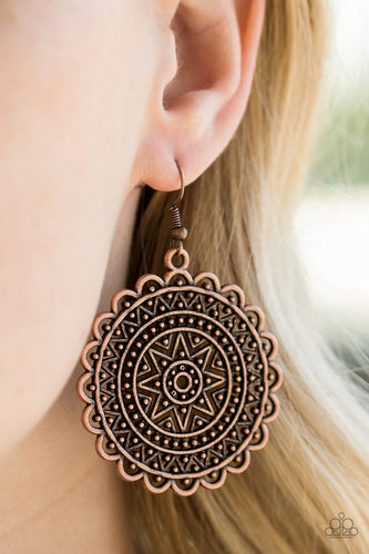 Be SOL Bold - Copper Earrings - Paparazzi