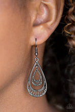 Load image into Gallery viewer, REIGNed Out - Black Earrings - Paparazzi