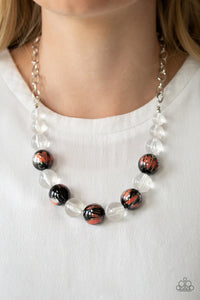 Torrid Tide - Orange Necklace - Paparazzi