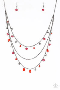 Pebble Beach Beauty - Red Necklace - Paparazzi