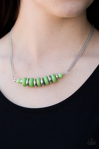 On Mountain Time - Green Necklace - Paparazzi