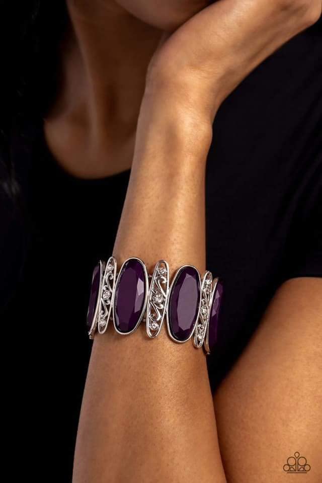 Saturated Sparkle - Purple Bracelet - Paparazzi