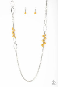 Flirty Foxtrot - Yellow Necklace - Paparazzi