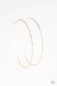 Hooked On Hoops - Rose Gold Earrings - Paparazzi