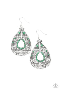 Malibu Gardens - Green Earrings - Paparazzi